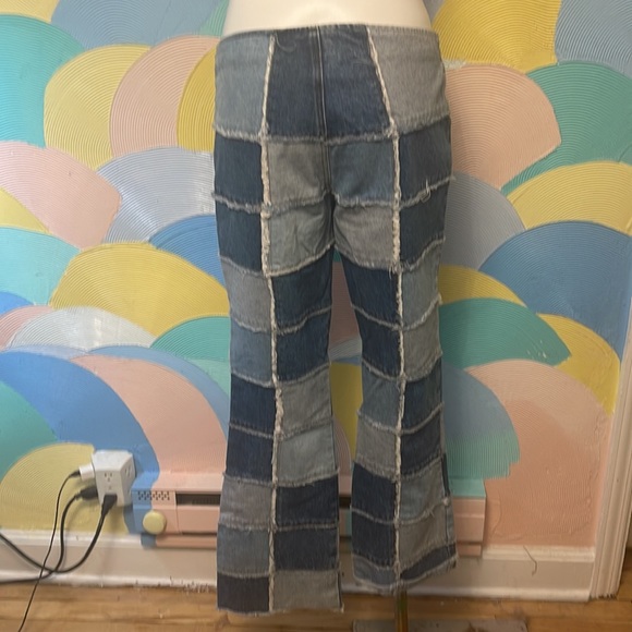 Jana di jeans Y2K 90s patchwork size 11 Hong Kong low rise - Picture 3 of 5